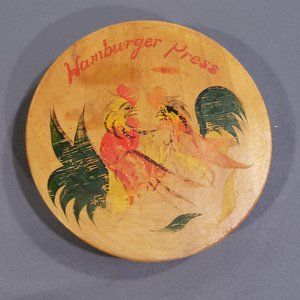 Vintage Fighting Rooster design Hamburger Press